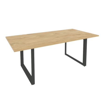 Стол переговорный на О-образном м/к O.MO-PRG-19 Тиквуд светлый/Антрацит металл 1980*980*750