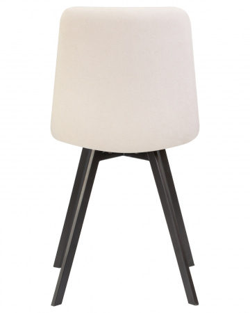 Стул для кухни DOBRIN ALEX SQUARE, черные матовые ножки, кремовая ткань (UF860-01B)