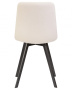 Стул для кухни DOBRIN ALEX SQUARE, черные матовые ножки, кремовая ткань (UF860-01B)
