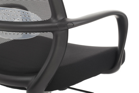 Кресло Fast W-207 Чёрный пластик/Чёрная сетка 60-62-97*105