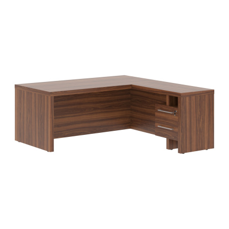 Стол руководителя с тумбой приставной ZCT 1819H.A(R) Орех Даллас 1800х1900х750
