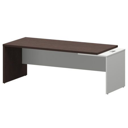 Стол руководителя правый KZ-22R Дуб венге/Белый 2200x900x750