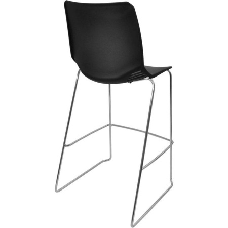 Барный стул ITALSEAT Race-Bar черный пластиковый, цвет Nero RAL 8022