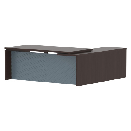 Стол руководителя TLCT 2020(L) Венге Магия Z/Серо-голубой 2000х2000х750