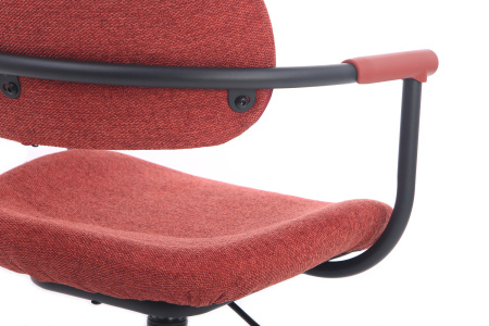 Кресло Kolin W-231 Чёрный каркас/Красная ткань 60-60-75*83