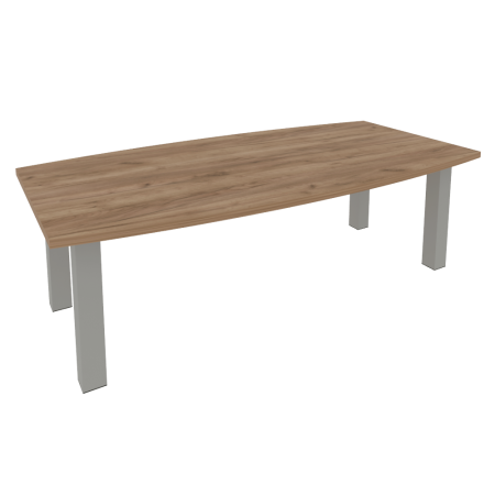 Стол переговорный KPRG-1 Дуб табак/Серые опоры 2400*1200*750