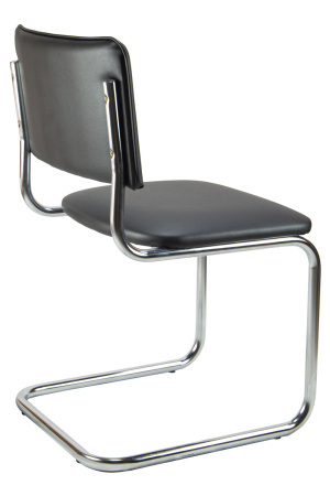Стул сильвия хром Кожа зам Чёрный