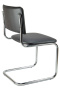Стул сильвия хром Кожа зам Чёрный