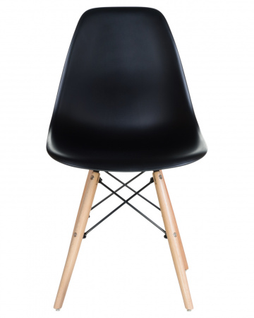 Стул для кухни DOBRIN DSW, ножки светлый бук, цвет чёрный (B-03)