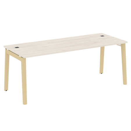 Стол руководителя OW.SRR-6.8 Денвер светлый/Дуб светлый/Белый металл 1980*800*750