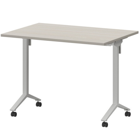Стол мобильный складной МБ22-100.70 Ясень шимо/Белый 1000x700x750 Моби