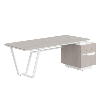 Стол СФ-571101.1 Дуб серый/Белый премиум
