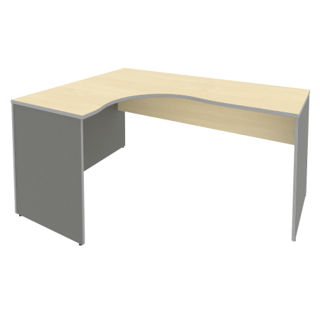 Стол криволинейный левый А.СА-4 (L) Клён металлик