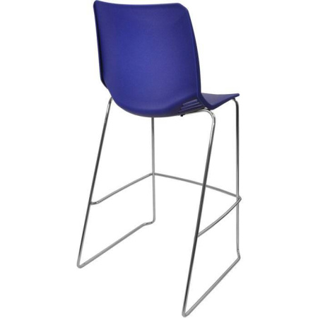 Барный стул ITALSEAT Race-Bar синий пластиковый, цвет Blu RAL 5002