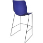 Барный стул ITALSEAT Race-Bar синий пластиковый, цвет Blu RAL 5002