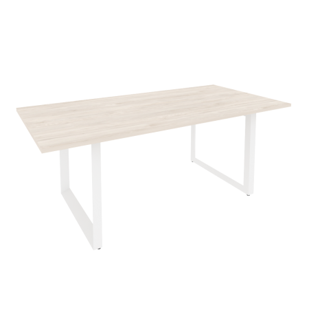 Стол переговорный на О-образном м/к O.MO-PRG-19 Денвер светлый/Белый металл 1980*980*750