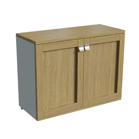 Приставка подкатная 100 (каркас серый). дуб светлый. 100x50x67