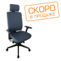 Кресло Boston KB023H Синее кожа Наппа