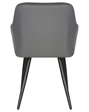 Стул для кухни DOBRIN ROBERT, черные матовые ножки, велюр V108-92 Антрацит