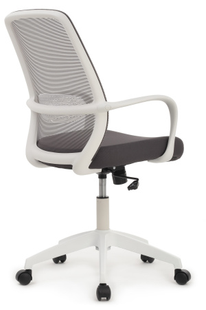 Кресло Fast W-207 white plastic Белый пластик/Серая сетка 60-62-97*105