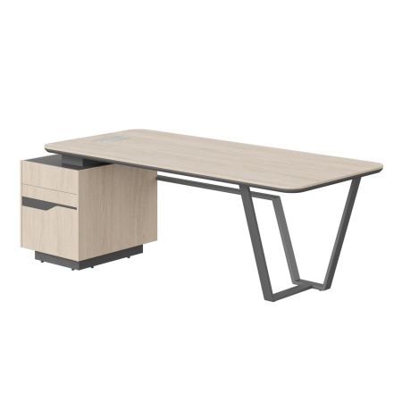 Стол СФ-571102.1 Дуб светлый/Черный графит