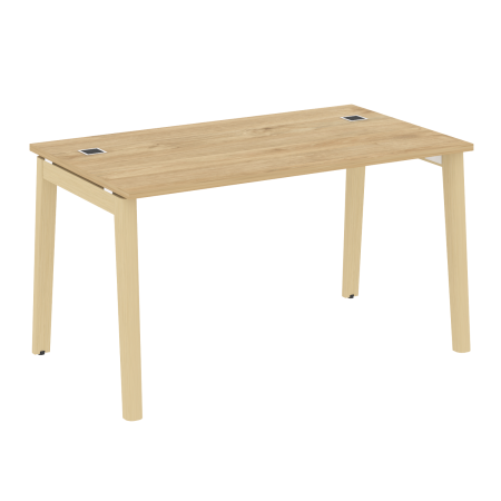 Стол руководителя OW.SRR-3.8 Тиквуд светлый/Дуб светлый/Белый металл 1380*800*750