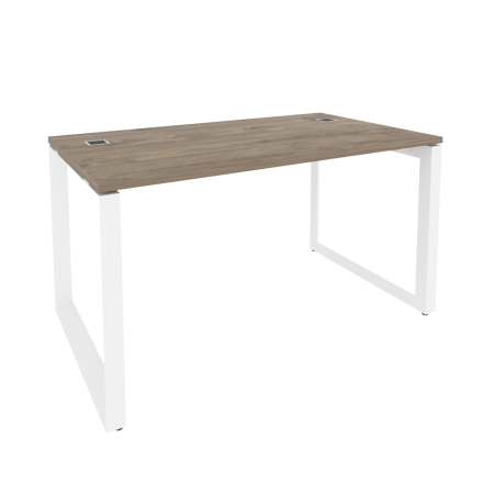 Стол рабочий руководителя на О-образном м/к O.MO-SRR-3.8 Тиквуд тёмный/Белый металл 1380*800*750 Стол рабочий руководителя на О-образном м/к O.MO-SRR-3.8 Тиквуд тёмный/Белый металл 1380*800*750