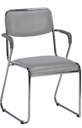 Стул Everprof Fix Plus Chrome Экокожа Серый