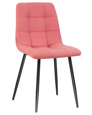 Стул для кухни DOBRIN ALEX, черные матовые ножки, розовая ткань (UF860-05B)