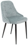 Стул для кухни Бюрократ KF-5 серо-голубой Light 28 металл черный на ножках (KF-5/LT28)