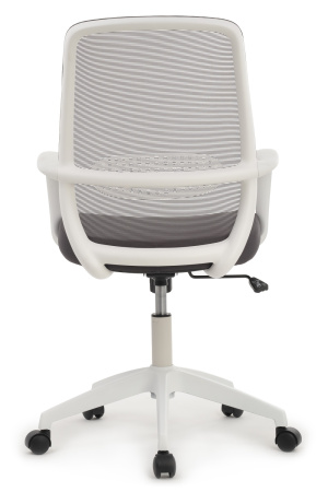 Кресло Fast W-207 white plastic Белый пластик/Серая сетка 60-62-97*105