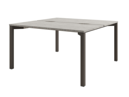 Стол тандем на металлокаркасе D-41. Размер: 1400*1432*750 мм