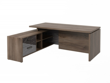 Стол FB-119L.GG левый. Фурнитура ЧЕРНАЯ. Размер: 1900*1800*750 мм