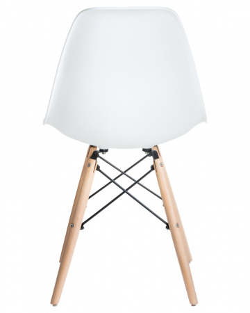 Стул для кухни DOBRIN DSW, ножки светлый бук, цвет белый (W-02)