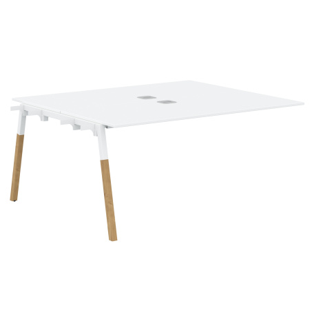Стол приставной FIWST 1513 Белый Премиум/Белый-Бук