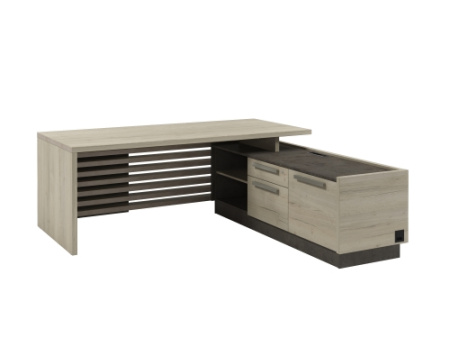 Стол Z-220пр.1000 правый с блоком розеток. Размер: 2000*900/2030*750 мм