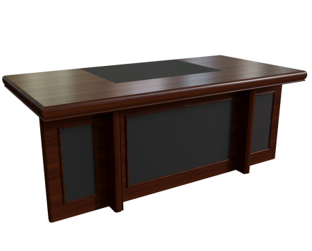 Стол письменный 200 с кожаными вставками. темный орех. 200x100x78 Стол письменный 200 с кожаными вставками. темный орех. 200x100x78