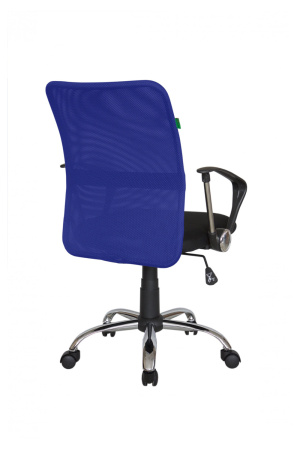 Кресло Smart m RCH 8075 Чёрная ткань/Синяя сетка