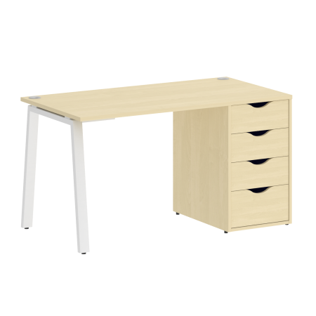 Стол письменный VR.SP-3-138.4.A Клён/Белый металл
