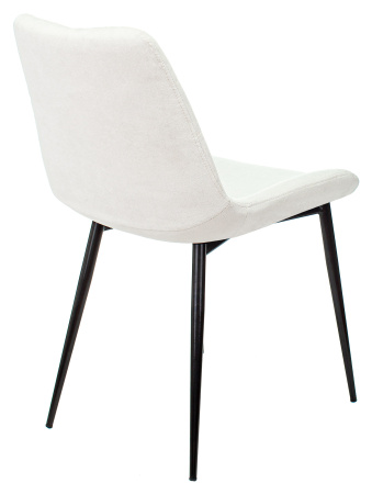 Стул для кухни Бюрократ KF-6 молочный Velvet 20 металл черный на ножках (KF-6/VELV20)