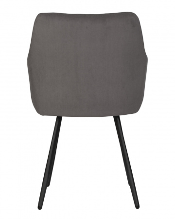 Стул для кухни DOBRIN ROBY, ЭМАЛЬ ЧЕРНЫЙ МУАР велюр Catania Chocolate