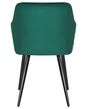 Стул для кухни DOBRIN ROBERT, черные матовые ножки, велюр V108-64 Зелёный