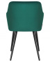 Стул для кухни DOBRIN ROBERT, черные матовые ножки, велюр V108-64 Зелёный