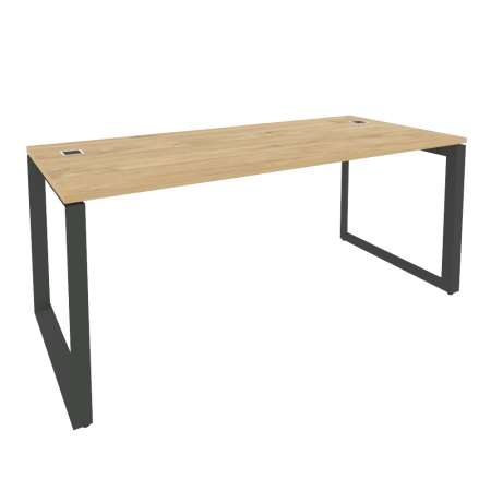 Стол рабочий руководителя на О-образном м/к O.MO-SRR-5.8 Тиквуд светлый/Антрацит металл 1780*800*750