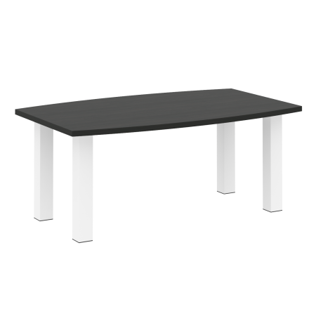 Стол переговорный LT.SP-3 Суар тёмный/Белые опоры 1800*1100*750
