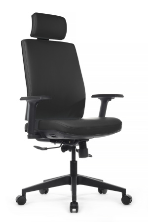 Кресло Boston KB023H Чёрное кожа Наппа