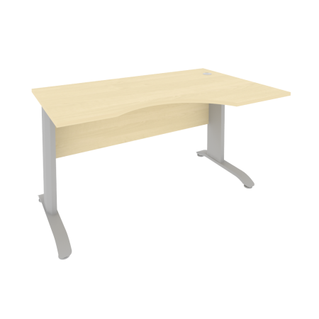 Стол криволинейный правый ПЛ.СА-2 (R) Клён/Тёмно-серый металл