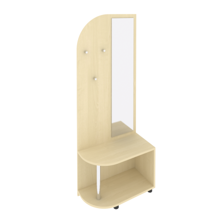 Light Вешалка с багажницей и зеркалом С-ВБЗ-80 Клён 800*400*2050