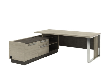 Стол Z-420л.1000 левый с блоком розеток. Размер: 2000*900/2030*750 мм