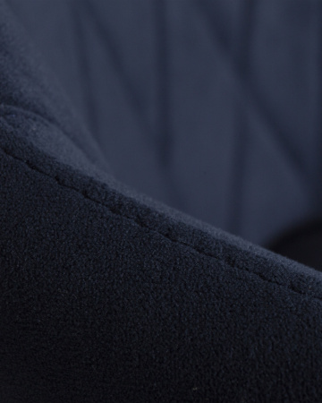 Стул для кухни DOBRIN ROBY, ЭМАЛЬ ЧЕРНЫЙ МУАР велюр Catania Dark Blue